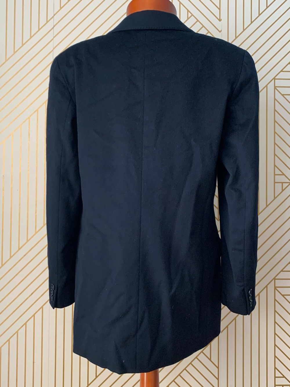 MaxMara 100% Italian Cashmere Navy Single Breasted Longline old money Blazer 8 - Picture 8 of 11